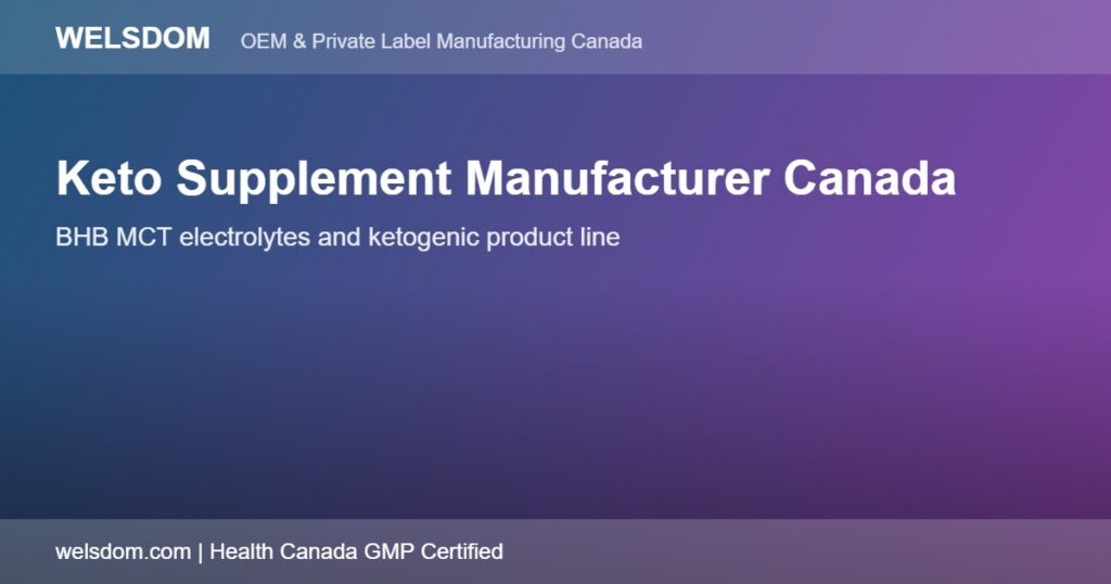 Canada-Based Manufacturing for USA Wellness Brands: Pros and Cons 1 Keto supplement manufacturer Canada private label ketogenic products - Welsdom