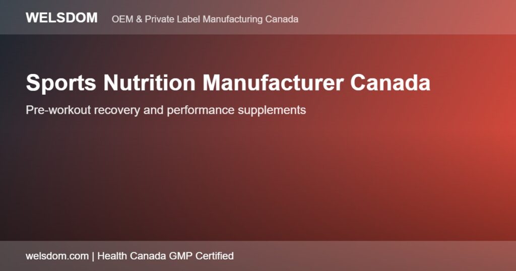 Sports Nutrition Manufacturer Canada: Building Performance Products That Perform 1 Sports nutrition manufacturer Canada GMP certified performance products - Welsdom
