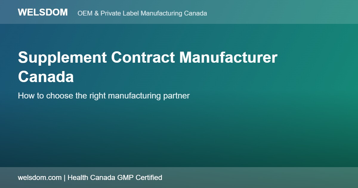 OEM manufacturing services for Chicago - Welsdom OEM manufacturer