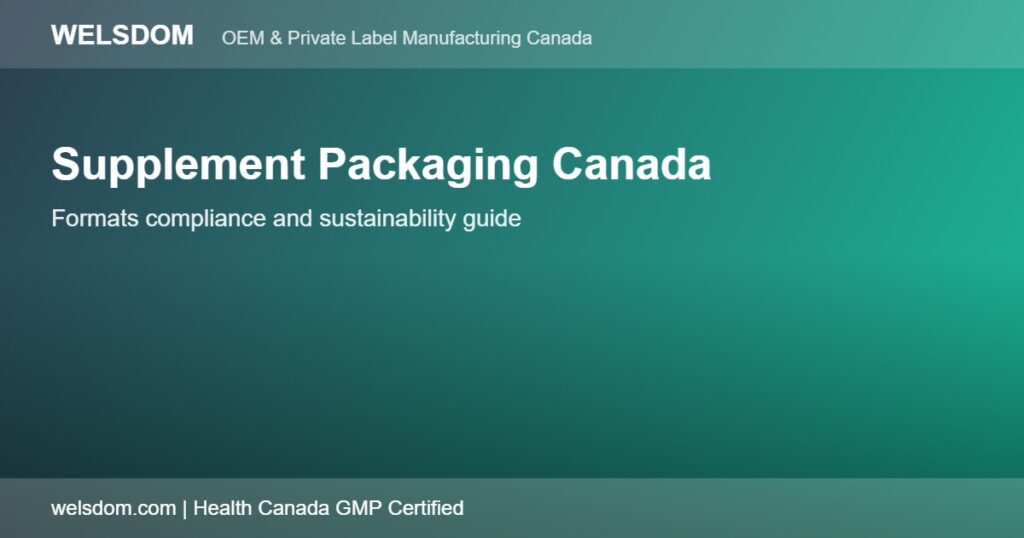 Supplement Packaging Canada: Formats, Compliance, and Brand Strategy 1 Custom packaging for wellness brands in the USA